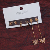 Stainless Steel Three pair Earring